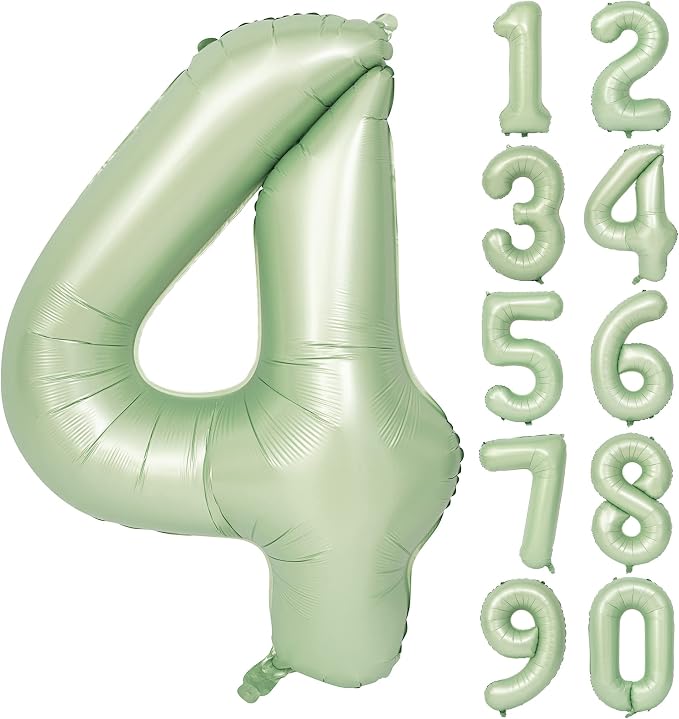 40" Olive green Number Balloon Helium Foil Mylar Balloon Birthday Digital 4 | by Exquisitehighqualitypartydecorationstomeetyoureveryneed%EF%BC%81
