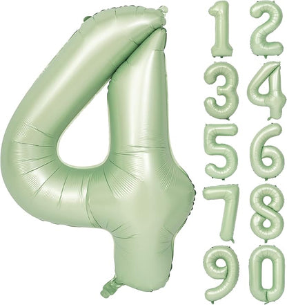40" Olive green Number Balloon Helium Foil Mylar Balloon Birthday Digital 4 | by Exquisitehighqualitypartydecorationstomeetyoureveryneed%EF%BC%81