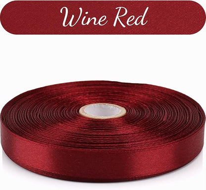 Nsilu 1/2 inch, Wine Red Ribbon - Image 5