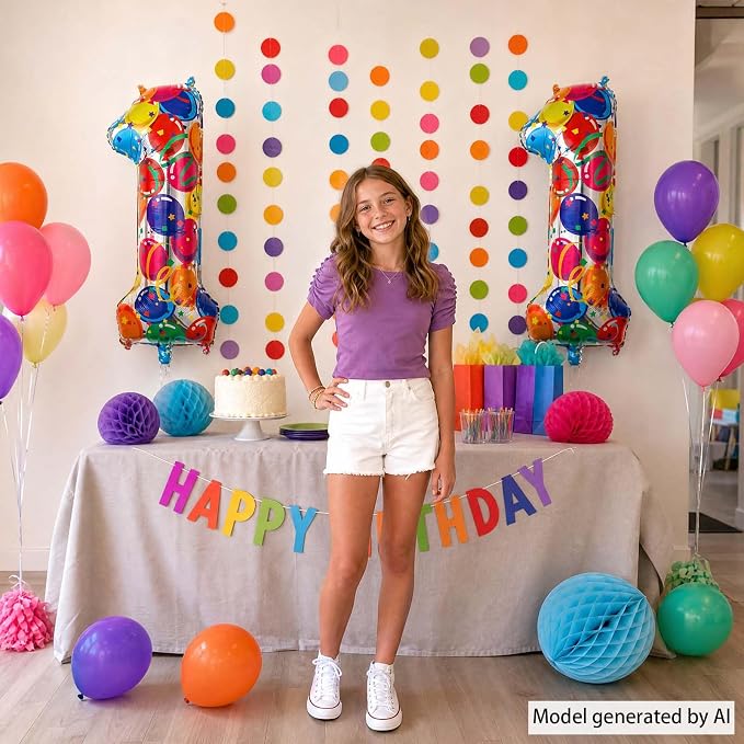 40 Inch Rainbow Balloon Number 11 Balloons, Large 11th Birthday Decorations | - Image 6