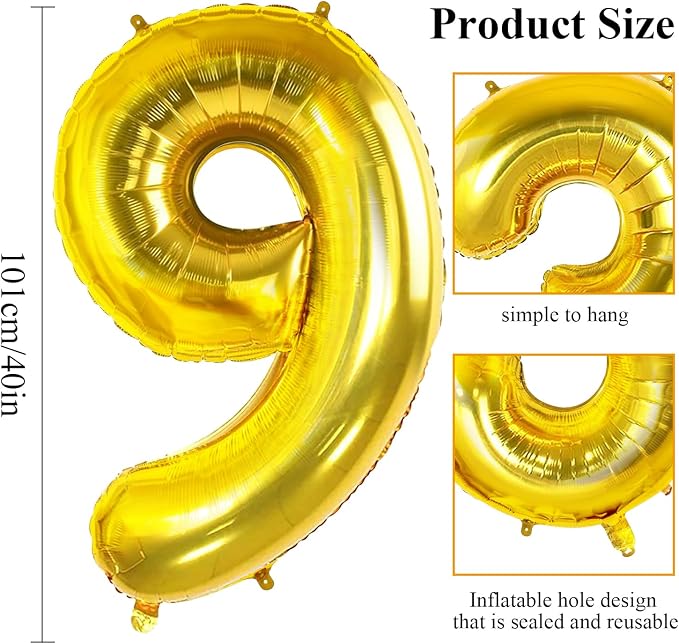 Joycard 98 Number Balloons, 40 Inch, 98 Pieces, Party Balloons, Anniversary - Image 2