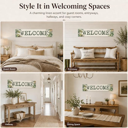 Welcome Banner Decorations for Home, Hanging Banner Wall Decor, Farmhouse Home - Image 2