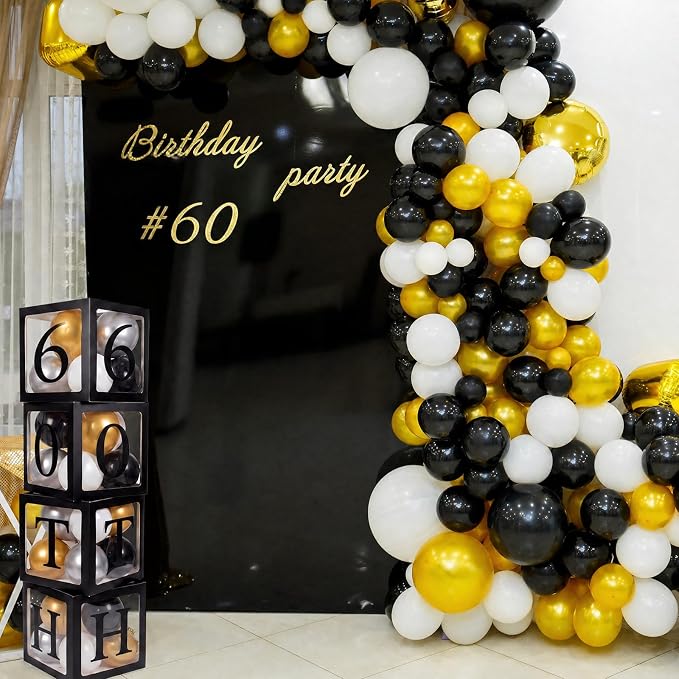 Gejoy 52 Pcs Happy 60th Birthday Party Decoration Men Women Balloon Box | 4 - Image 6