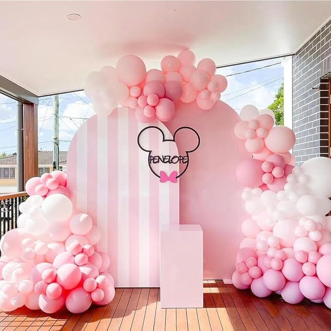 160Pcs Pastel Pink 12 Inch Pink Latex Party Balloons - Image 6