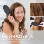 Boar Bristles Hair Brush for Women and Men, Detangling Hair Brush for Smoothing Massage Add Shine, Nylon&Boar Bristles Detangler brush for Hair Healthy (1 Pack-Black)