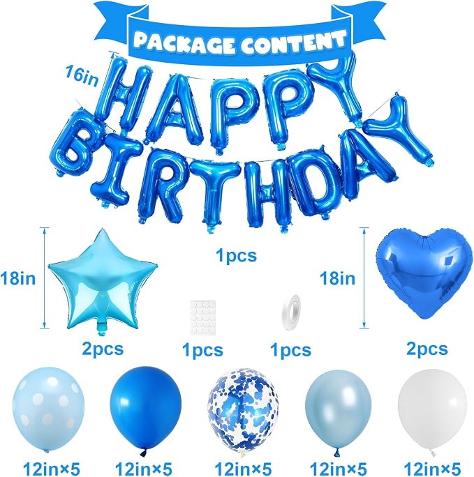 Blue Birthday Decorations for Boys - Image 2