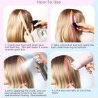 Hair Chalk for Girls Washable, 10PCS Temporary Hair Color for Kids Adults, Temporary Hair Dye Wax Kids Makeup, Great Christmas Birthday Gifts for 6-10 Year Old Girl (Red etc.)