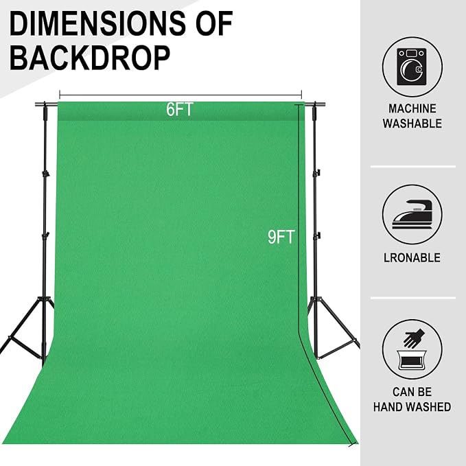 GFCC Greenscreen Backdrop Chromakey Streaming Photography, 6x9FT | - Image 4
