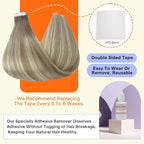 Full Shine Tape in Hair Extensions Human Hair 18 Inch Color 19/8/60 Brown and Blonde Seamless Double Sided Remy Tape Ins Human Hair Extensions 50g Invisible Extensions for Women Real Hair 20PCS