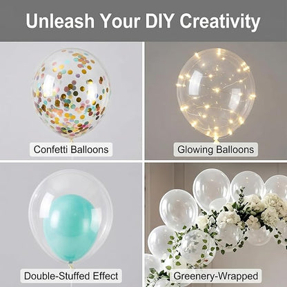 50pcs 12 Inch Clear Latex Party Balloons | Premium Transparent Balloons - Image 4