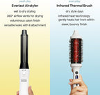 BONDIBOOST Infrared Thermal Brush, Heated Thermal Round Brush for Smooth + Shiny Hair, Dry Hair Styling for Instant Volume, Less Hair Breakage + Minimizes Snags, Frizz-Free