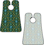 Beard Shaving Cape with Suction Cups, Teal Green Native American Tribal Ethnic Western Horse Shave Bib, Non-Stick Waterproof Hair Catcher, Grooming Bib for Men Husband