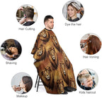 Extra Long Hair Cutting Salon Cape, Haircut Apron Lions Animal King Hair Cutting Cloak for Hair Dye