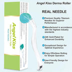 Derma Roller Titanium Real Needle 0.25mm - Angel Kiss 192 Individual Microneedling Roller with Case - Dermal Roller for Face - At Home Facial Skin Roller for Women Men