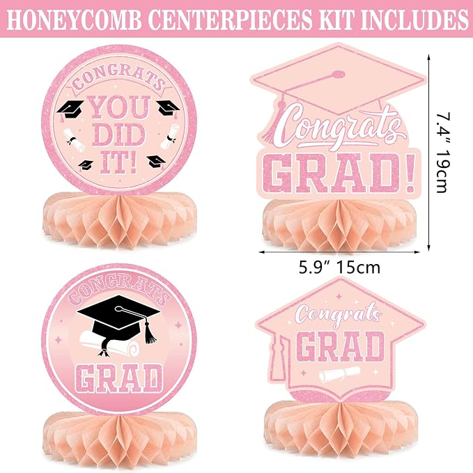 Pink Graduation Decorations 2026 Rose Gold Balloon Boxes - Image 4