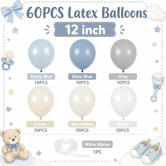 Dusty Blue Balloons - Image 3