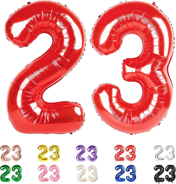 23 Balloon Numbers 40Inch for 12 23th Year Old Birthday Decorations, Inflation by Mluchee