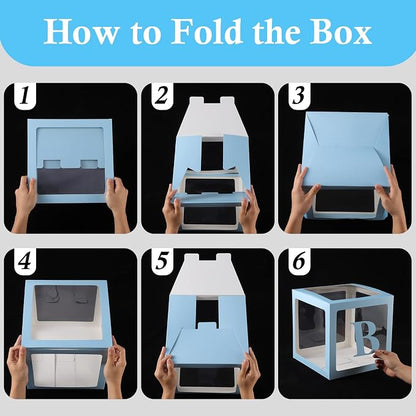 Voircoloria Baby Boxes with Letters, 4 Transparent Balloon Boxes | - Image 7