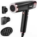 Dual Voltage Ionic Hair Dryer with Diffuser - 1875W High-Speed Blow Dryer for Women, Fast Drying, No Heat Damage, Low Noise, Lightweight, European Travel 110V-120V/220V-240V, Gifts for Women