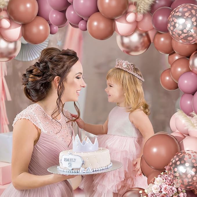 Ouddy Party Dusty Rose Pink Balloons Garland Arch Kit 18 12 10 5 Inch | - Image 6