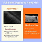 Full Shine Black Hair Extensions Clip in Human Hair Clip in Extensions for Thin Hair Black Triple Weft Straight Hair Extensions for Women 16 Inch 120 G 7 Pcs