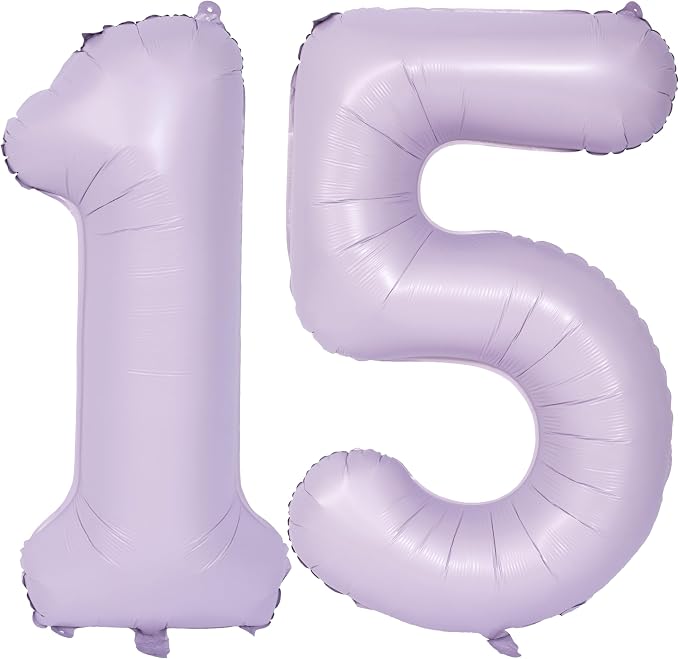 40 In Matte Purple Number Balloons Helium Foil Mylar Balloon Digital 15 | by Exquisitehighqualitypartydecorationstomeetyoureveryneed%EF%BC%81