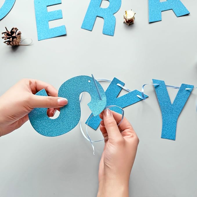 116 Pcs DIY Glitter Customizable Banner Kit Custom Banner Including 111 Letters - Image 5
