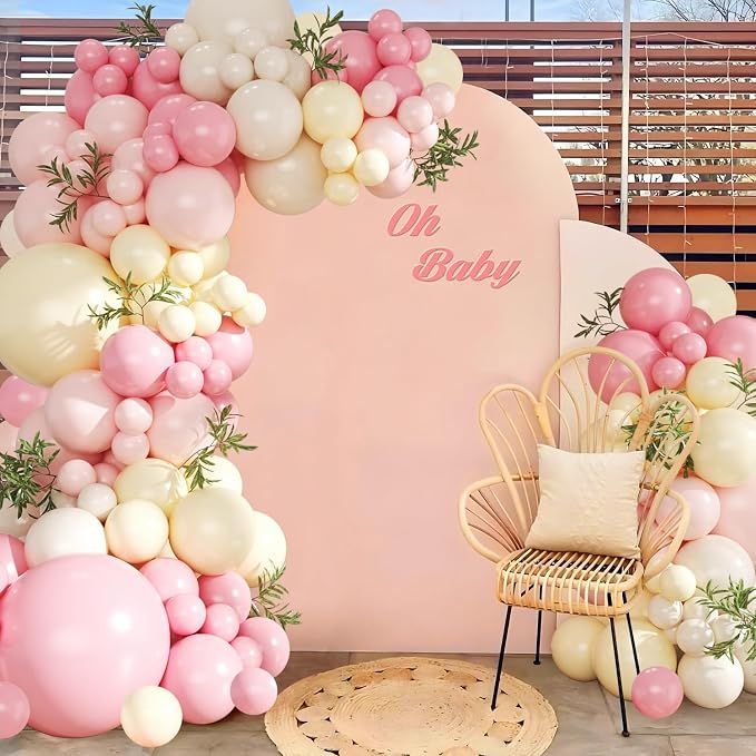 Pink and Yellow Balloon Arch Kit - Image 2