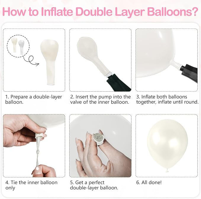 Dusty Pink and Gold Balloons, 12 Inch Apricot Champagne Gold Balloons Helium - Image 8