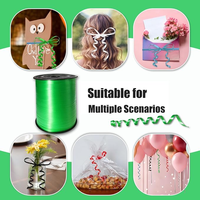 500 Yards Curling Ribbon，Green Balloon String Ribbon，for Gift Wrapping，Party - Image 4