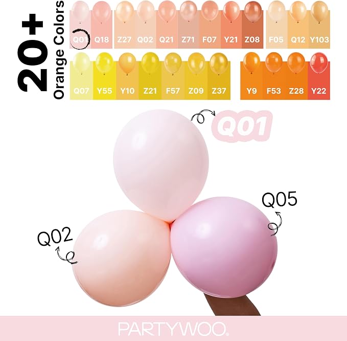 PartyWoo Pale Pink Balloons 100pcs Light Pastel Baby Pink Color | 36 18 12 10 5 - Image 4
