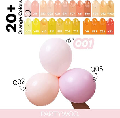 PartyWoo Pale Pink Balloons 100pcs Light Pastel Baby Pink Color | 18 12 10 5 - Image 4