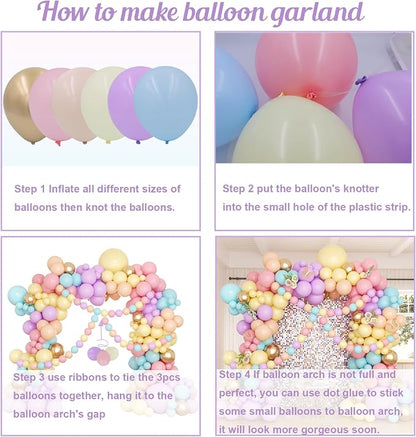 Pastel Balloon Garland Arch Kit - Image 3
