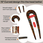 French Hair pins for Women,U-Shaped Hair pins,4Pc Twist Hair Stick Suitable French Pins for Thick Hair(White,Apricot color,Brown,Dark Brown)