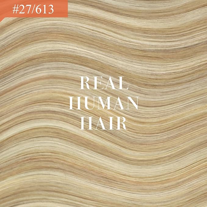 Ve Sunny Hair Extensions Ponytail Real Human Hair 80G Wrap Around Clip in Ponytail Hair Extensions Straight Extensions Human Hair for Women Strawberry Honey Blonde Highlights Bleach Blonde 14inch