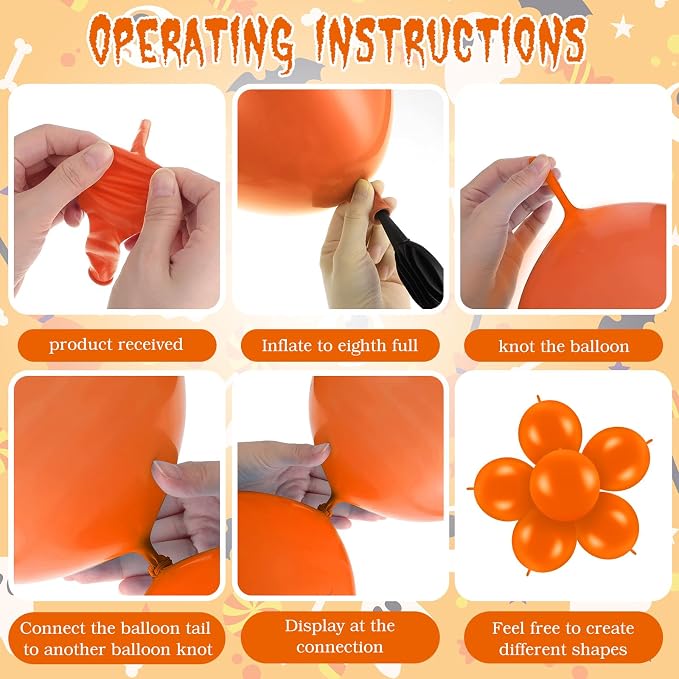 100 Pcs Link Balloon Quick Linking Latex Connected Balloons Linkable - Image 3