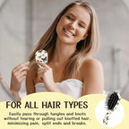 Mini Hair Brush,Cute Detangling Travel Hair Brush,Soft Bristles for Effortless Tangle Removal,Detangler Hairbrush for Women Men Boys Girls Kids Wet Dry All Hair Types (Black Butterfly, Mini)