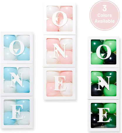 First Birthday Decorations Balloon 'ONE' Boxes - Image 9