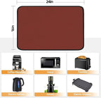 Heat Resistant Mat for Air Fryer, 16 x 24in Heat Resistant Mat for Countertop, Fireproof Silicone Countertop Protector Appliance Slider for Air Fryer, Coffee Maker, Toaster, Oven (Red)