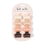 Kitsch Small Hair Clips for Women and Girls – Mini Claw Clips – Hair Accessories – Daily Styling, Recycled | Ideal Gifts for Women, Rosewood – 8pc Set