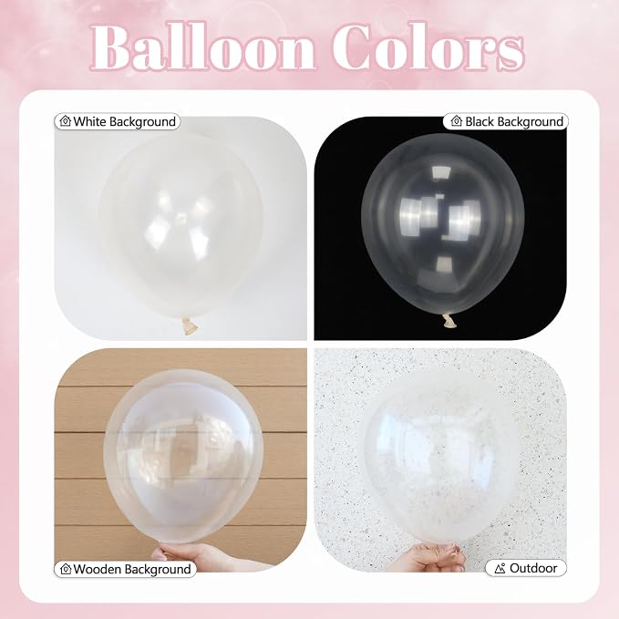 60pcs Pink and White Balloons 12inch - Image 6