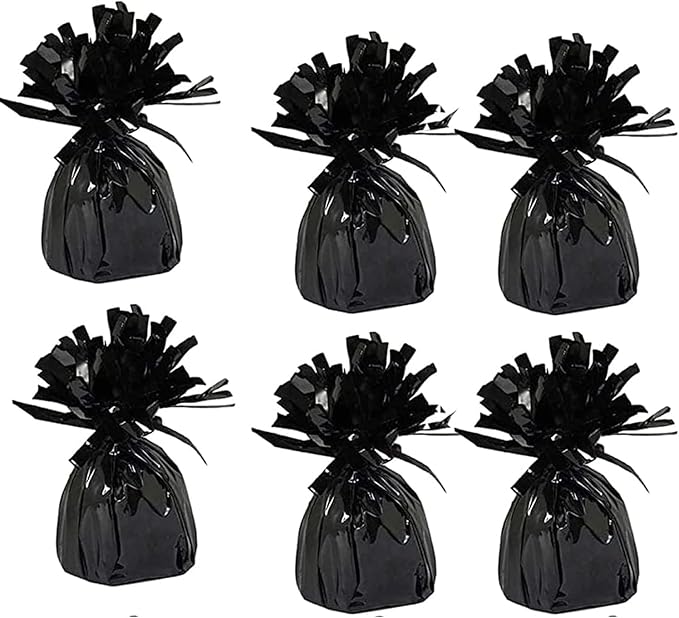 Chochkees Black Metallic Balloon Weights, 5.5" Inches by Chochkees