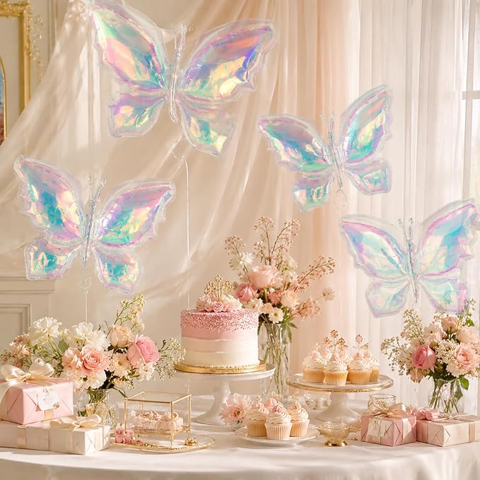 Iridescent Butterfly Balloons, Woodland and Forest Decorations - Image 8