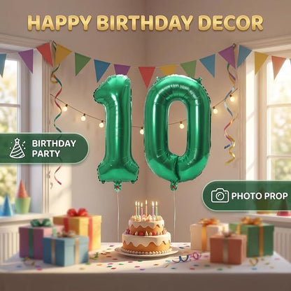 Number 10 Balloon Foil Mylar Balloons - Image 4