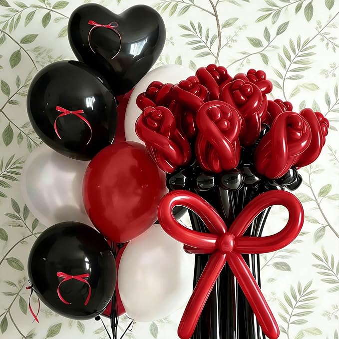 260 Garnet Red Long Balloons for Balloon Garland Thickening Skinny Latex - Image 7