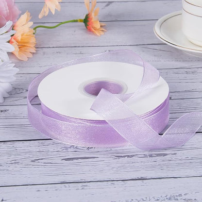 Sheer Organza Ribbon 1 Inch Chiffon Ribbons - Image 2