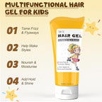 Samnyte Hair Gel for Kids, Baby Hair Gel Fly Away Hair Tamer, Styling Gel - Vitamin E Moisturize and Nourish, Flexible Hold Designed for Boys & Girls 3.4 Fl Oz