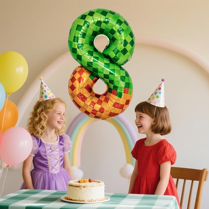 Pixel & TNT Theme 40in Giant Number Balloons - Image 5