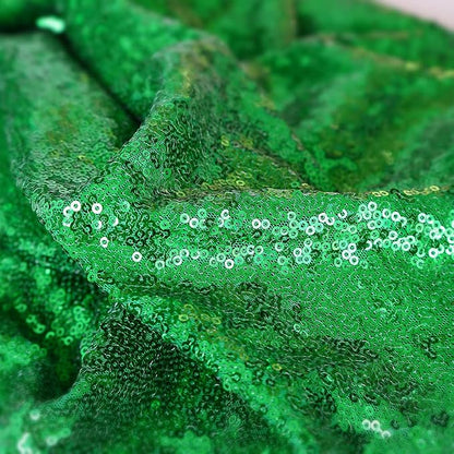 Green Sequin Backdrop Curtains 2 Panels 2FTx8FT Christmas Party Backdrop | - Image 7