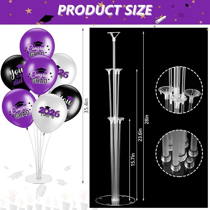 4 Set Graduation Party Balloon Stand Kits - Image 2